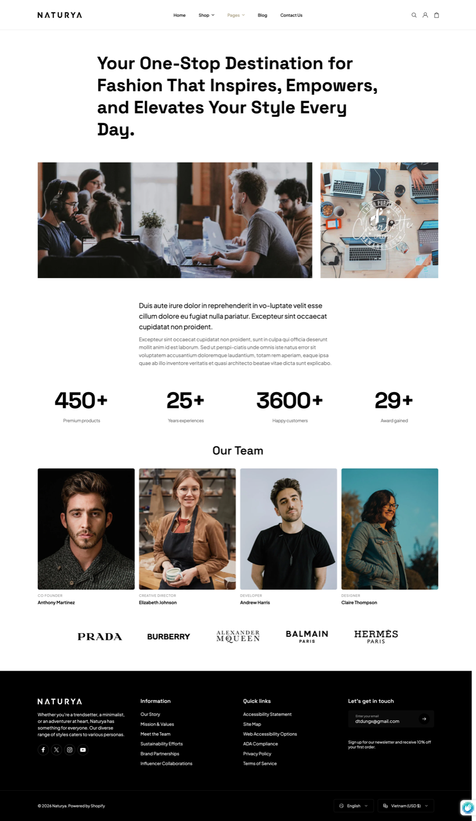 About page preview