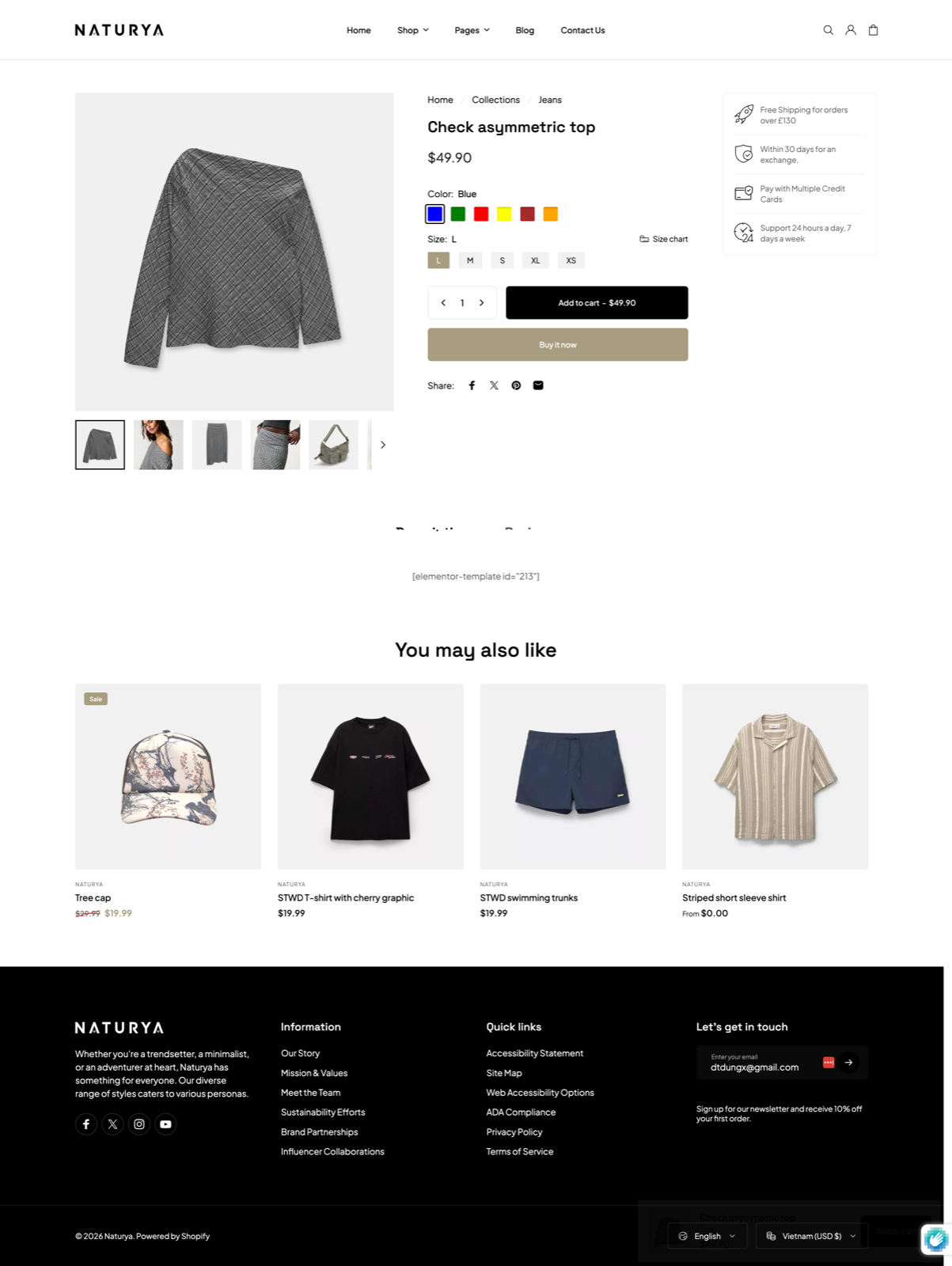 Product detail preview